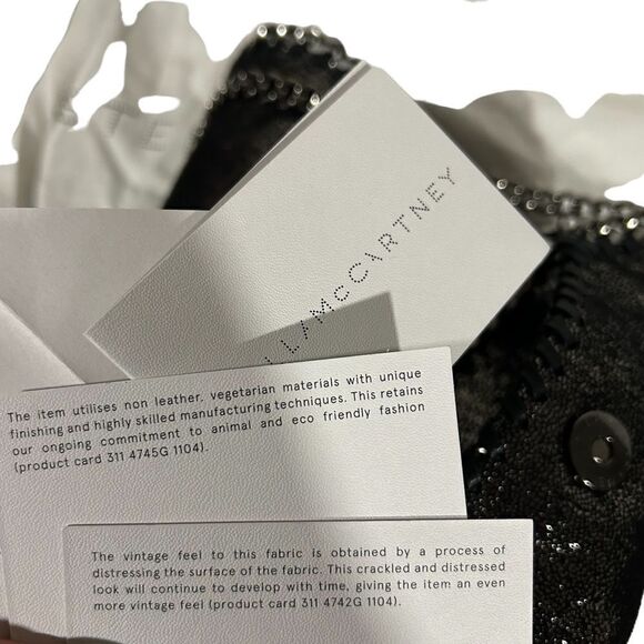 Revolve Stella McCartney TINY FALABELLA SHINY DOT BLACK Mini Bag - Picture 8 of 8